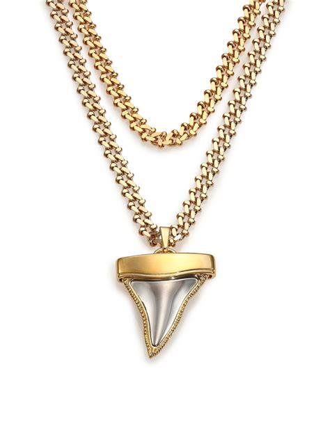 givenchy shark tooth necklace large|null .